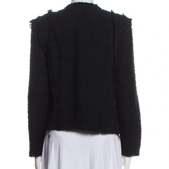 IRO Black Fringe Luxurious Black Jacket - Picture 3 of 13